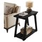 Narrow Solid Wood End Table 2-Tier Storage Side Table Nightstand